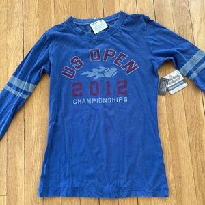 Vintage US Open Blue Tennis Long Sleeve Shirt New With Tags!